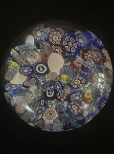 Antique St. Louis Millefiori Close Pack Paperweight Multicolor Glass Cane French - Picture 1 of 22