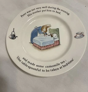 Peter Rabbit/ Beatrix Potter Wedgewood Etruria Barlaston Children's 3 Piece Set - Picture 1 of 10