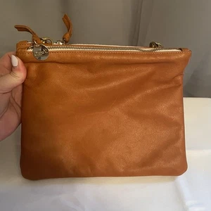 CLARE V. Double Sac Bretelle Tan Neptune Brown Schultertasche Clutch Handtasche NEU - Bild 1 von 17