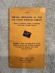 1943 Chicago, Milwaukee, St. Paul & Pacific Rules Governing Hours of Service. - Picture 1 of 6