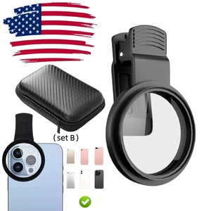 52MM Clip-on CPL Phone Camera Lens Filter Kit, Clip On Polarizer Phone Camera - Picture 1 of 17