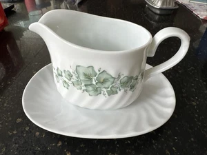 Juego de 2 piezas Corning Corelle Coordinates Callaway Ivy Swirl Gravy Boat & Underplate - Imagen 1 de 7