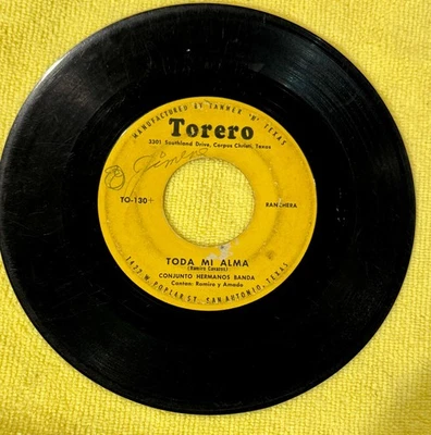 RARE Obscure Latin 45 RPM Records - CONJUNTO HERMANOS BANDA - 130 -  VG- to VG+ - Image 1 of 2
