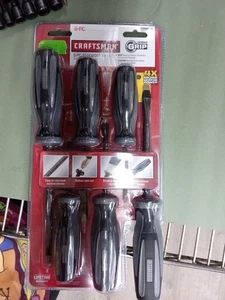 Craftsman Extreme Grip 6 Piece Diamond Tip Screwdriver Set - Picture 1 of 15