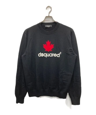 DSQUARED2 Wool logo embroidered crew neck sweater Size: XXXL Black S74HA1195 Men - Image 1 of 4