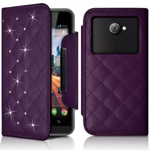 Etui Universel L Style Diamant Couleur Violet pour Echo Moss - Picture 1 of 4