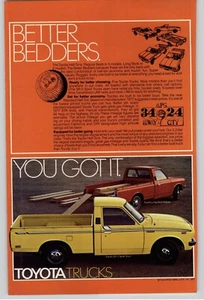 1977 Red Toyota Long Bed Yellow SR 5 Pick Up Trucks Photo Vintage Car Print Ad - Picture 1 of 4
