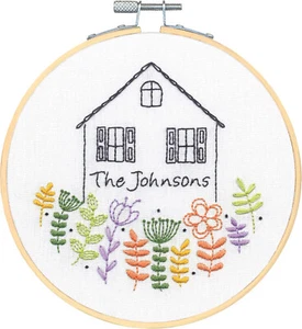 Embroidery Kit ~ Dimensions Learn-a-Craft Welcome Home w/6" Hoop #72-70390 - Picture 1 of 7