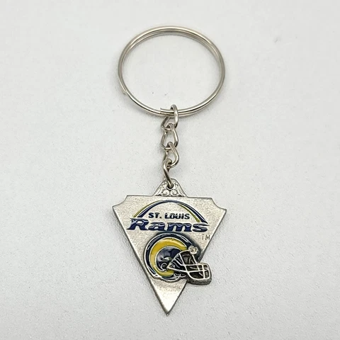 ⭐️ St. Louis Rams NFL Pewter Keychain Football Team Logo Key Ring Chain Cover
