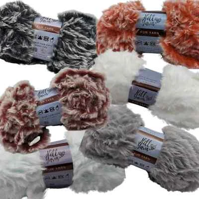Fur Yarn - Ultra Soft | 50g One Skein 30m | 100% Polyester | 6 Weight - Image 1 of 4