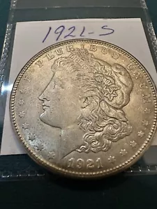1921 S 1921-S Morgan Silver Dollar Lot 21S - Picture 1 of 2