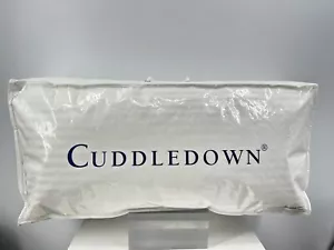 CUDDLEDOWN 700 Fill Power Goose Down Damask Stripe Pillow Medium Density King - Picture 1 of 9