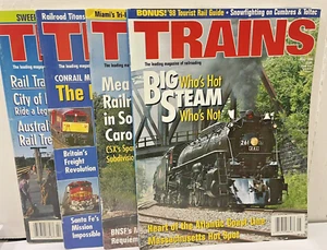 Lot 4 TRAINS Magazines RR Railroad Railfan Big Steam Locomotives NOLA - Picture 1 of 5