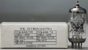 ECC801S 12AT7WA Telefunken Diamantboden Made in Germany Amplitrex getestet 1 Stck. - Bild 1 von 8