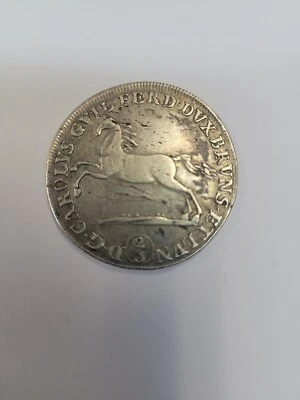 1789 Braunschweig Wolfenbuttel Hannover 2/3 Thaler Silver Germany Stallion - Image 1 of 2