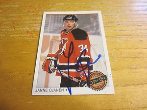 Tarjeta Janne Ojanen Autografiada Firmada 1992-93 OPC Premier #17 NHL Hockey Devils - Imagen 1 de 3
