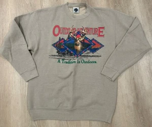 Sudadera vintage al aire libre cola blanca ciervo grande naturaleza caza años 90 - Imagen 1 de 5