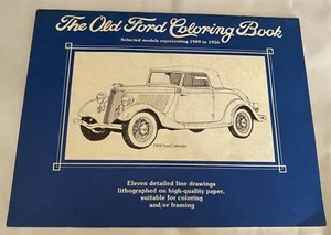 THE OLD FORD COLORING BOOK UNCOLORED IN WITH WIDE RANGE OF CARS brochure - Picture 1 of 4