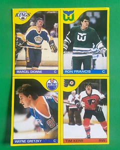 1985-86 O PEE CHEE OPC UNCUT BOX BOTTOM WAYNE GRETZKY TIM KERR,DIONNE, FRANCIS - Picture 1 of 2