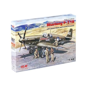 P-51B with USAAF Pilots and Ground Personnel, ICM 48125 Plastic Model kit 1/48 - Picture 1 of 12