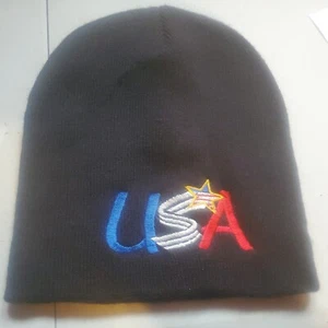 Beanie Black with. USA - Picture 1 of 1