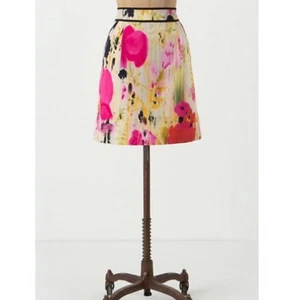 Falda Anthropologie TABITHA 2 AMAPOLA DE LLUVIA Mini Bolsillos Tejidos Forrados de Algodón Nueva con Etiquetas - Imagen 1 de 2