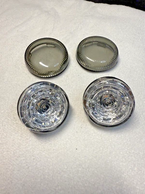 Genuine OEM 16-23 Harley-Davidson CVO Amber LED Turn Signal Puck Assembly Set - Image 1 of 4