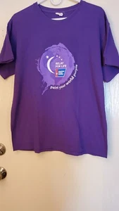 Womens T-shirt, Relay for Life 2016, Sz. L, Purple - Picture 1 of 2