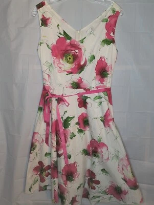 Vestido para mujer Lapis Anthropologie rosa floral midi talla S Cottagecore solero  Foto 1 de 4