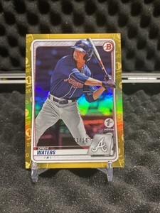 2020 Bowman 1st Edition Drew Waters #BFE-2 Gold Foil /50