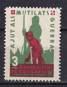Etiqueta Política SCW Edifil 3001 GENERALITAT CATALUNYA AUT ALS MUTILATS MNH EN MUY BUEN ESTADO - Imagen 1 de 2