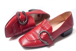 Gucci Damen-Halbschuhe aus rotem Leder Dionysos Größe 37 - Bild 1 von 11