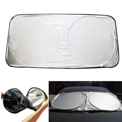 1Pcs Car Windshield Sunshade Nylon Polyester Heat Block Heat Foldable Sun Shield - Image 1 of 4