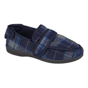 MEN'S TOUCH & CLOSE CHECK COMFORT HOSPITAL/NURSING HOME SLIPPERS 12 - Picture 1 of 5