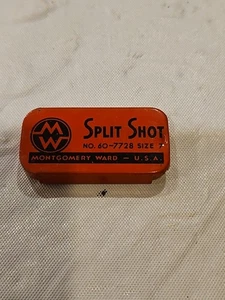 Vintage Montgomery Ward Split Shot tin for fish lure Weights - Picture 1 of 4