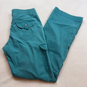 Kuhl Women's Splash Roll-up Cargo Pants Size 6 Reg Teal Blue Outdoor Hiking EUC - Picture 1 of 10