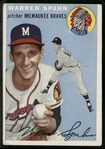 1954 Topps #20 Warren Spahn Sehr guter Zustand - Bild 1 von 2