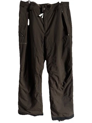 Columbia Hombres Marrón Oscuro Invierno Nieve Pantalones Negros Omni Tech Talla XL Esquí Snowboard Foto 1 de 4