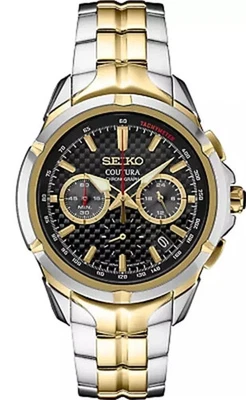 Seiko Coutura Chronograph Quartz Two Tone Stainless Steel Men's Watch SSB434 , - Image 1 of 4
