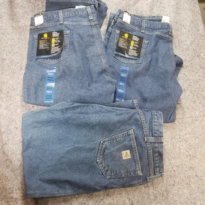 3-Carhartt FR Relaxed Fit Rugged Flex Denim Jeans 48x30 Flame Resistant Pants - Picture 1 of 12
