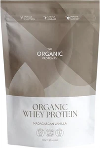 The Organic Protein Co Madagascan Vanilla Organic Whey Protein Powder 1.2kg - Picture 1 of 1