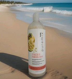 Rusk Puremix Fresh Pomegranate Color Protecting Shampoo 1L - 35 fl oz NEW - Picture 1 of 6