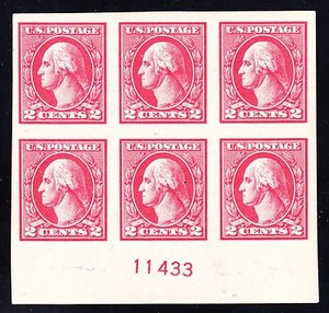 US 534 2c Washington Mint Plate #11433 Block of 6 XF OG H SCV $130 (001) - Picture 1 of 2