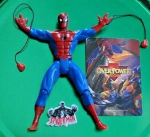 Vtg 1994 Spider-Man Lot Web Racer Spidey Action Figure, Pin, Card ToyBiz Marvel  - Picture 1 of 11