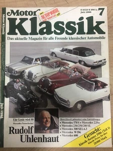Motor Klassik 7/86 AGA Mercedes 220a 280 SL Pagode 300 SEL 600 6.3 NSU Max - Bild 1 von 4