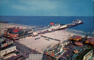 Atlantic City,NJ Steel Pier Birds Eye View New Jersey Postcard - Picture 1 of 2