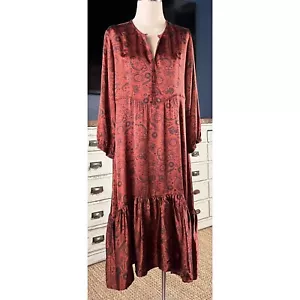 Johnny Was Asteria 100% Seide skurril Sternzeichen Astrologie Midikleid S - Bild 1 von 12
