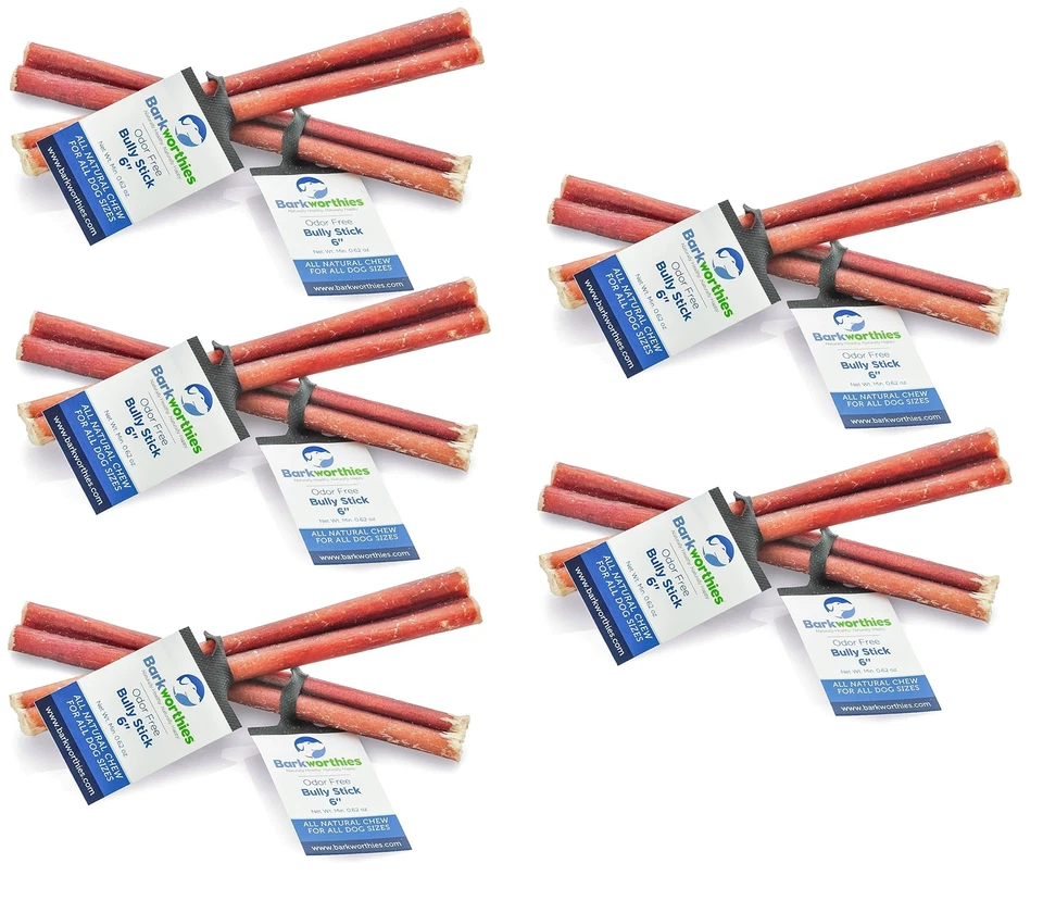 Barkworthies Bully Stick - без запаха - стандартные 6 дюймов (упаковка из 10) - Изображение 1 из 1