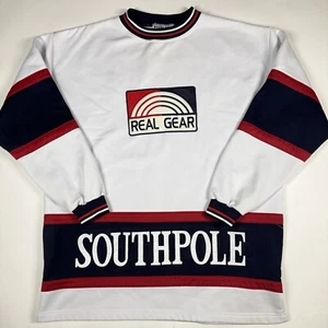 Vintage 90s South Pole Real Gear Spell Out Sweatshirt XL Oversized - Imagen 1 de 11
