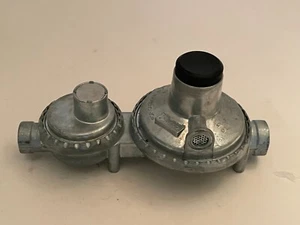 Horizontal Two Stage Propane Regulator Inlet 1/4" Female NPT and Outlet 3/8" - Picture 1 of 4